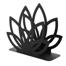 Iron Napkin Holder Tabletop Decor Holder Decorative Metal Paper Tissue Stand for Kitchen Dining Table Black