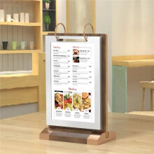 T Shape Table Number Card Restaurant Menu Paper Holder Acrylic Sign Holder Display Stand Photo Picture Poster Frame A6
