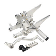 Raised Pedal Competition Modified Pedal Adjustable Motorcycle Components for Zhang Xue ZX500RR Silver
