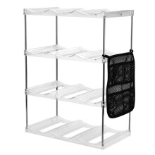 Water Bottle Organizer for 40oz , 4-Tier Tumbler Storage Holder with Straw Storage Bag, for Kitchen Cabinets