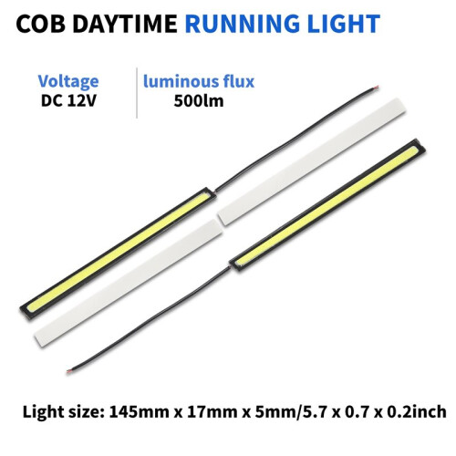 2 X Waterdichte, Superheldere Auto DRL-Mistlampen COB LED-Licht Wit 1