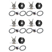 Replacement Part for  Blender 5Pcs Blade & 5Pcs Blender Jar Base & 10 Pcs Gasket Seals & 5Pcs Square Drive