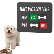 Cat Dog Feeding Reminder Sign Acrylic Pet Feeding Reminder Hanging Ornament Magnetic Fridge Magnet Pendant