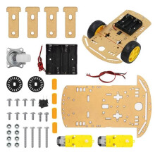 2WD Robot Car Chassis DIY Kit mit Tracking- und Fernbedienungsfunktion, Universelle Radteile für RC-Roboter mit Zweiradantrieb