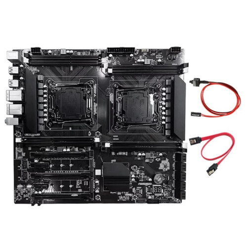X99 Moderkort med Dubbla Socklar LGA2011-3, Dubbla Ethernet-Portar, Stöder 8XDDR3 RAM-Minne, Stöder E5 2678 V3 2676 V3 Processor