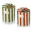 2pcs Ceramic Coffee Mug with Sip Hole, 10oz Retro Hand Painted Striped Espresso Cup 2
