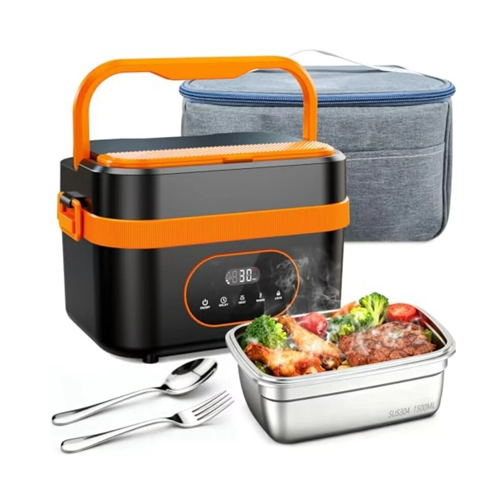 1.5L Portable Wireless Heated Lunch Box Electric Heated Lunch Box Led Display 60W Food Warmer For Work Travel Car 4713194173066