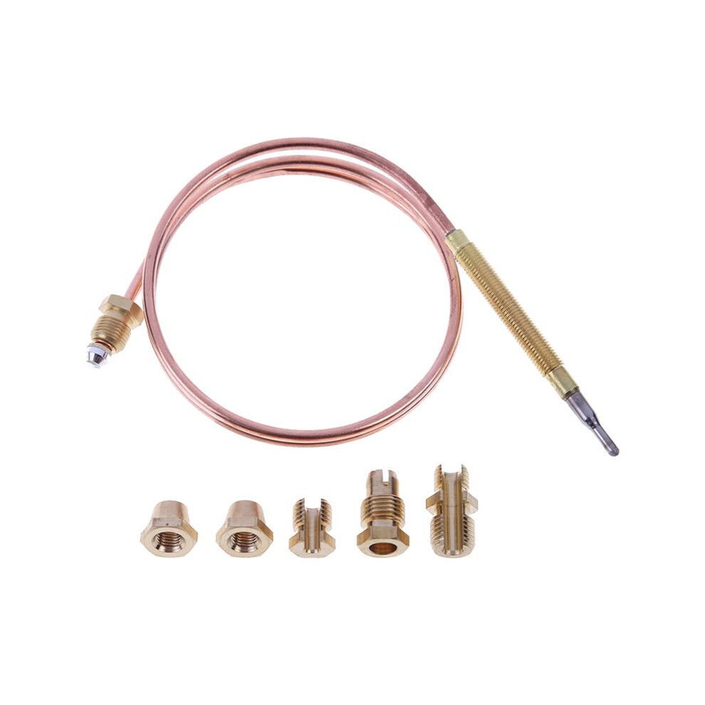 150Cm Gas Thermocouple Universal Fireplace Parts With 5 Fixed Parts For Fireplace Gas Stove Heating Burner 4712256596478