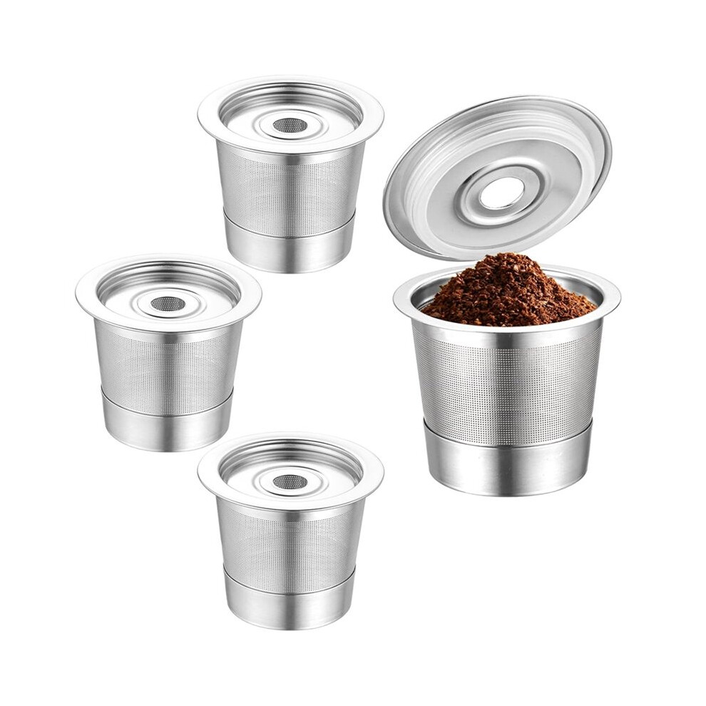 Saudism 4Pack Reusable K-Cups And Coffee Pods For Coffee Maker Pb051 & Cfp101/Pb041 Stainless Steel Reusable K-Pods