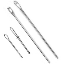 Juego de 40 Piezas para Enhebrar Cordones, Kit de Enhebrado de Acero Inoxidable con Pinzas con Resorte y Pasadores de Seguridad