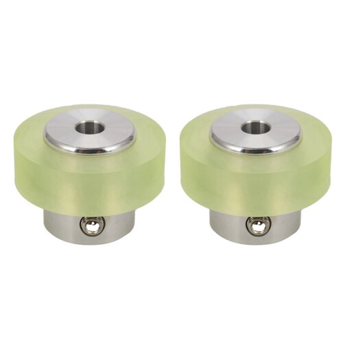 2pcs 100mm Aluminum Polyurethane Industrial Encoder Wheel Measuring Wheel for Measuring Rotary Encoder
