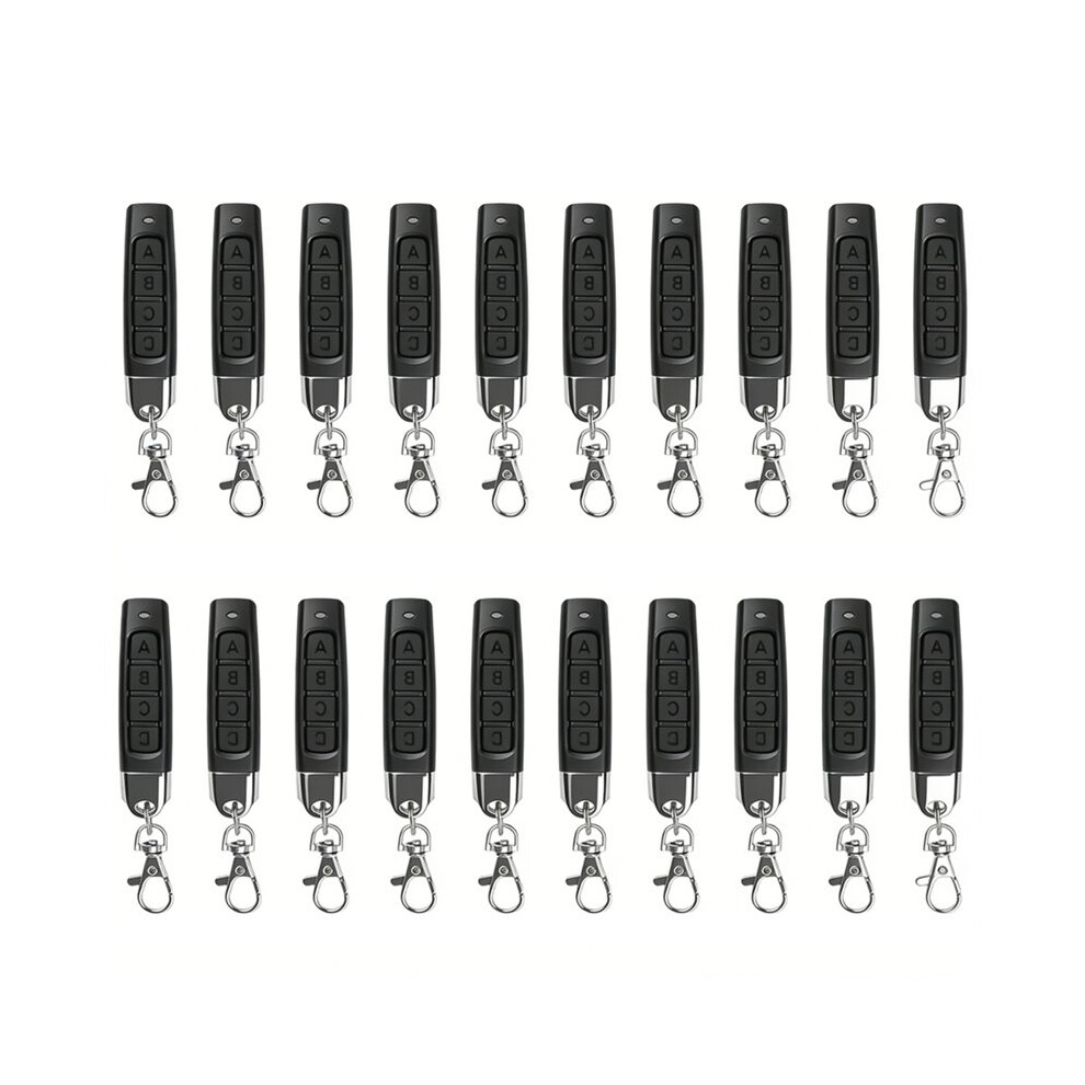 20Pcs Remote Control 433Mhz Garage Door Gate Opener Duplicator Clone Cloning Code 4-Button Transmitter 4711166861935