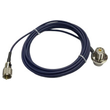 RC-2D Feeder Cable Silver Plated Copper Low-Loss Extension Lead for Mobile Radios Walkie Talkies Trunk/ Mount Lead