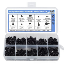 Kit de 400 Parafusos para Montagem e Reparo de para PCs - Inclui Parafusos para Montagem de SSD M.2 e Parafusos Espaçadores para Placa-Mãe