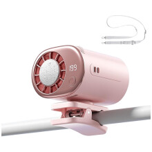 Portable Waist Fan with Secure Clip Air Conditioner Fan with LED Display for Home Travel Camping Cooling Fans B