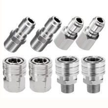 Pressure Washer Adapter Set 1/4" Quick Connect Fittings for Hose, Pump, Valve