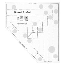Pineapple Trim Tool Quilting Ruler, Non-Slip Acrylic for Sewing, Crafting, Patchwork (Clear, 10-1/2in X 10-1/2in)