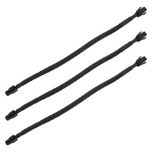 3X Sleeved Câble D'Extension ATX 4 Broches Mâle Vers Processeur Femelle ATX P4 Femelle Noir