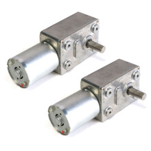 2X GW370 12V 6Rpm Reversible High Worm Geared Motor Torque Turbo Motor 35A