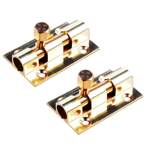 2X Pestillo de Puerta de Latón Largo de 1,5 Pulg.