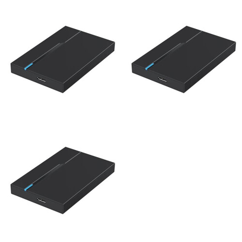 3st 2,5-Tums Extern Hårddiskhölje USB 3.0-Hårddiskfodral 6 TB Stöder 7 mm 9,5 mm  SSD-Hårddisk för Bärbar Dator