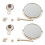 2pcs Bath Mirror Cosmetic Mirror 1X/3X Magnification Suction Cup Adjustable Makeup Mirror Double-Sided Bathroom Mirror 2