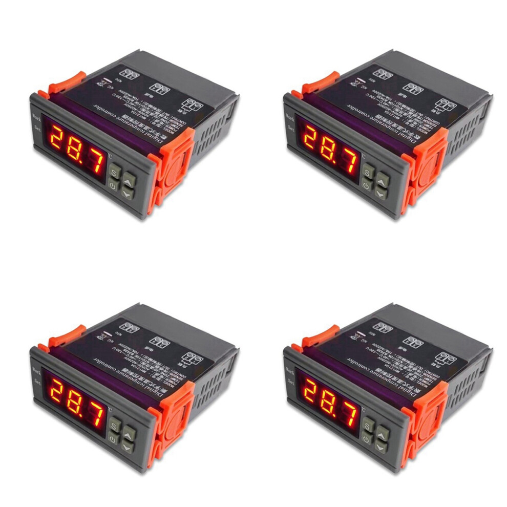 4X Mh1210w Digital Temperature Controller Ac90-250V 10A 220V Thermostat Regulator With Sensor,Heating Cooling Control 4712662742285