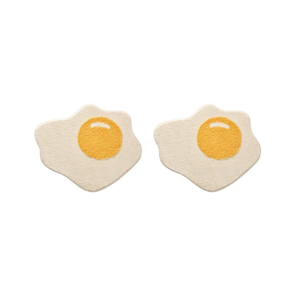 2X Poached Egg Carpet Children'S Floor Mat Cartoon Carpet Anti-Slip Floor Mat Soft Comfortable Absorbent Home Decor C
