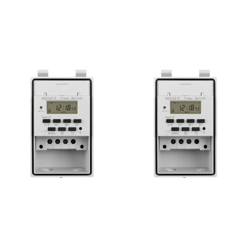 2X Automatic Digital Timer  Relay Programmable Timer Controllor with Outdoor Waterproof Box 220V