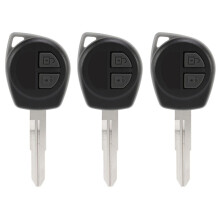 3X Custodia FOB Con Chiave A Distanza Non Tagliata A 2 Pulsanti per IGNIS ALTO SX4 AGILA Nero