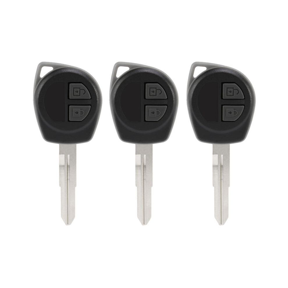 3X 2-Button Uncut Remote Key Fob Case For Ignis Alto Sx4 Agila Black 6033061056918