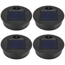 4 PeçAs de ReposiçãO Tops de Luz Solar Ao Ar Livre Pendurada Lanterna Luz Solar PeçAs de Luz Solar Redondas Luzes Solares à Prova D'áGua