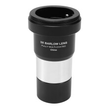 1.25 Inch 3X Barlow Lens Fully Multi-Coated Metal Body with M42 Thread for Standard Telescope Eyepiece