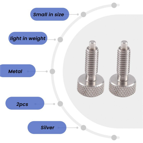 Hand Retractable Spring Plunger with Knurled Handle Stainless Steel Lock-Out M6 Type Release Pins for Rolling Toolbox B
