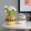 2X Ceramic Small Vase Small Flower Embossed Fish Lip Pattern Crafts Home Decorations (Gold) 2