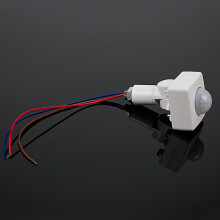 2X High Quality Automatic PIR 85-265V Security PIR Infrared Motion Sensor Detector Wall LED Light Outdoor White