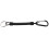 Key , with carabiner and spiral cable, 13 cm, random color 1