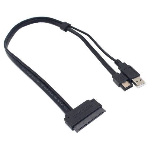 2,5-Tums HåRddisk  22Pin Till ESATA Data USB-Driven Kabeladapter för Optimerad för SSD, StöDer UASP  III/EC-SSHD