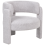 Beliani Armchair BUREA Chenille Light Grey 4