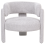 Beliani Armchair BUREA Chenille Light Grey 5