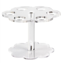 1pcs 6 Holes Acrylic Ice Cream Cone Stand Holder Transparent