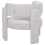 Beliani Armchair BUREA Chenille Light Grey 6