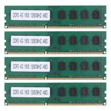 4X DDR3 4GB Memory Ram PC3-12800 1.5V 1600Mhz 240 Pin Desktop Memory DIMM Unbuffered and Non-ECC for Desktop