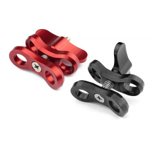 2 pcs Camera Accessory Diving Lights  Butterfly Clip Arm Clamp Mount Aluminum for  Hero 3+/4/5 Xiaoyi Gitup SJ6000 Camera - Black & Red