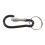 6 cm lungo Lega di alluminio moschettone Nero 1