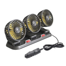 Fan for Car Three- Fan for SUVs USB Cooling Air Small Personal Fan 2 Speeds Electric Fan for Truck Vehicle (12V)