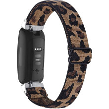 Watch Bands for  Inspire 2/ Inspire HR, Elastic Adjustable Soft Strap Wristbands Replacement Bands(Leopard)