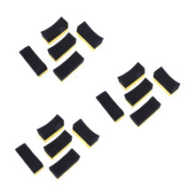 15X Professionelle Automobil Auto Rad Wäscher Reifen Reifen Dressing Applikator Gebogene Schaum Schwamm Matte Schwarz + Gelb