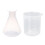 2 Pcs Beaker: 1 PCS 500Ml Clear Plastic Laboratory Conical Flask Storage Bottle & 1 PCS 500Ml Graduated Beaker 1