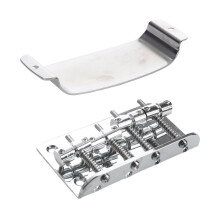 Vintage Bass Bridge Assembly for Vintage Jazz Bass and Precision Bass & Silver Vintage Jazz Bass Pickup Cover
